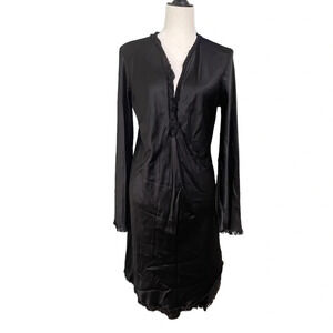 JAGA black long sleeve dress rayon